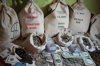   Estate Lot OLd US Currency Coins + Silver Dollar to OLD Cents In ALL