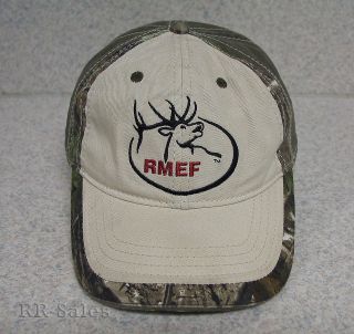 Rocky Mountain Elk Foundation Embroidered Committee Hat Ball Cap Camo 