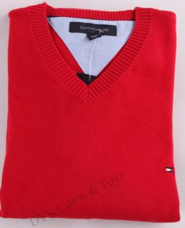 new tommy hilfiger mens pacific v neck sweater blue m l