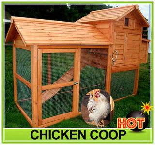 LARGE 7FT COCOON CHICKEN HEN HOUSE COOP POULTRY ARK RUN ROOF OPENS