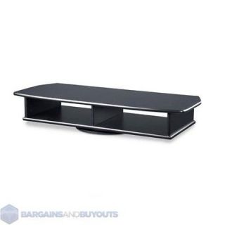 wide wooden tv swivel stand in black finish 434338 time