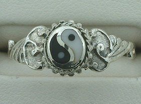 925 sterling silver ying yang fashion ring size 7 time