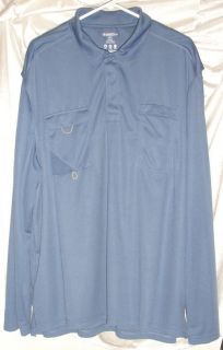 Gander Mtn Slate Blue Long Sleeve Fishing/Hiking Shirt Mens 2XL Tech 