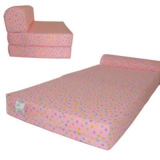 Twin Size Sleeper Chair Folding Foam Bed Sofa Couch Beds 32x70 Pink 