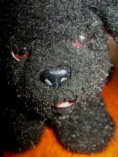 Vintage Black Puppy Dog Barks Wags Battery Operated Toy Stuffed Animal