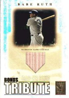 BABE RUTH 2003 TOPPS TRIBUTE CONTEMPORARY 600 HR CLUB GAME USED BAT 