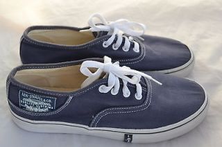 levi s strauss rubber shoes navy blue women size 7