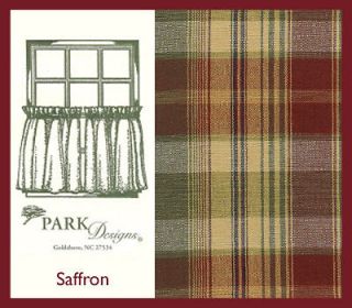 Park Designs Saffron Country Cottage Curtain Tiers 72 x 36