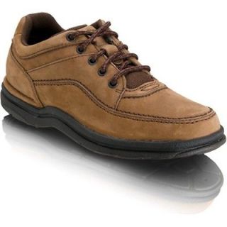 Mens Rockport World Tour Classic Casual Shoes Chocolate Nubuck *New 