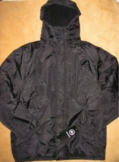   HEAVY DUTY Black WATERPROOF Removable Hood Jacket Parka NWT Mens XL