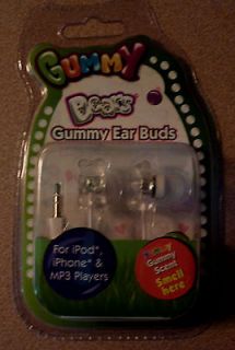 Gummy Bear Ear Buds Headphones by SAKAR for iPod iPhone   clear
