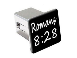 Romans 8 28 Christian Bible Verse 2 Chrome Tow Trailer Hitch Cover 