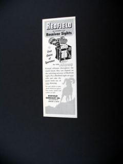 redfield micrometer receiver sights gun 1954 print ad time left