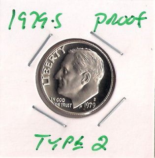 RARE 1979 S TYPE 2 CAMEO PROOF ROOSEVELT DIME~ HAVE ALL 1970 1979 