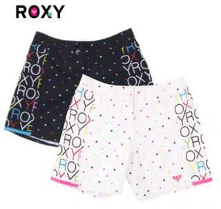 roxy girls rainbow dots spotty surf board shorts black white