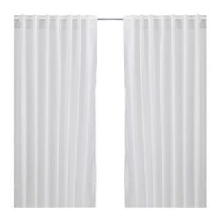 NEW IKEA Pair of VIVAN Window Drapes  2 Curtain Panels (White) 57x 