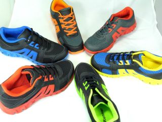Mens Waved Sole Light Athletic Running Training Gym Tennis Shoes 
