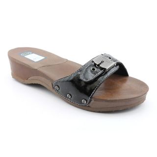 Dr. Scholls Original 2.0 Womens Size 5 Black Leather Slides Sandals 