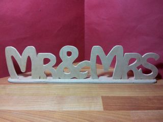 Wooden Plaque Words/Letters Free Standing MR&MRS Home/Wedding 