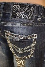 rock and roll cowgirl studded pocket jeans