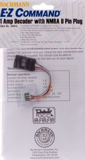 Bachmann EZ Command Decoder 1 Amp with NMRA 8 Pin Plug 44915