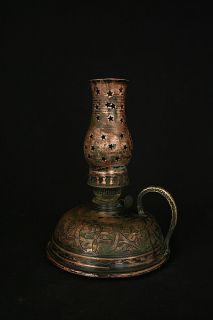 circa 1800 s copper kerosene lantern  318