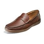 FLORSHEIM Mens Lounge Penny Classic Loafers Shoes Cognac Brown Leather 