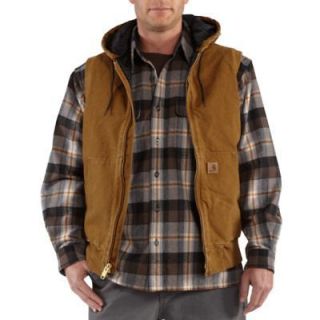 carhartt 100121 men s sandstone hooded active vest