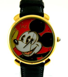 MICKEY MOUSE JAZ LADIES WATCH/GOLD TONE FACE/NEW WITH OUT TAG
