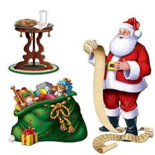 Christmas Decoration Scene Setter Props Santa & Sack (80cm   155cm 