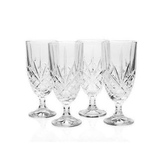   DUBLIN FINE CRYSTAL 14oz ICED TEA BEVERAGE GLASSES by SHANNON CRYSTAL