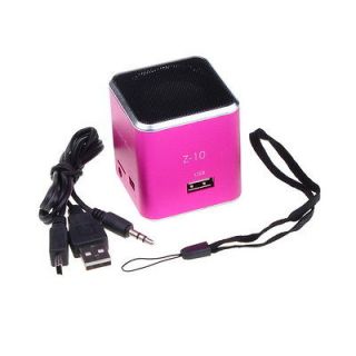 Red Mini USB FM Radio Music Player Micro SD/TF Card Speaker For  PC 