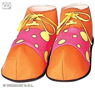 CLOWN SHOES COVERS FANCY DRESS ADULT COSTUME ACCESSORY