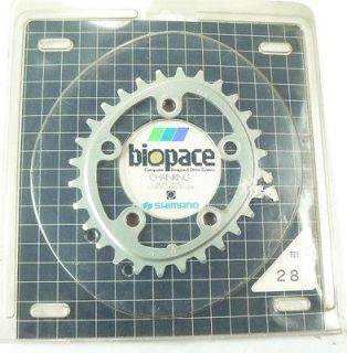 Shimano Deore XT 600/Ultegra Biopace Chainring 28T 74mm BCD 1985 NOS 
