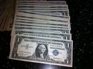One 1$ Silver Certificate 1935 or 1957 Randomly Selected From Lot