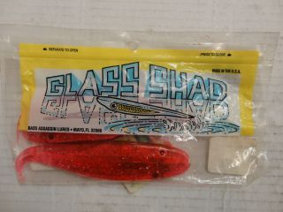 Bass Assassin Glass Shad, Glass Red, 5.5 5 Pack(New/OldStock)