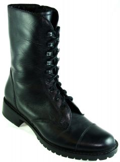 Santana of Canada Shayla Black Leather Lace Up Winter Boots 7 Womens 