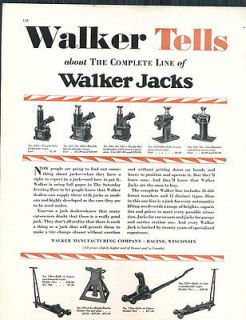 1929 Ad Automobile Walker Roll A Car Lift Jacks 2 Page Double 