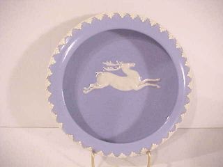 dudson jasperware running deer round dish  14