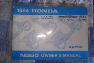 honda 1984 nq50 spree owner s manual 