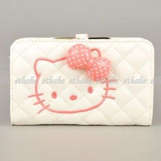hello kitty clutch wallet bifold purse white sgejx