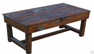 OLD FARMHOUSE FARM COFFEE TABLE PAINTED COUNTRY PRIMITIVE PINE BENCH 