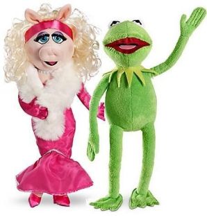 Disney Muppets Show Kermit The Frog 16 & Miss Piggy 19 Plush Doll