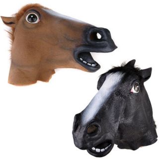 Halloween Cosplay props High Quality Latex Horse Mask, 3 Colors 