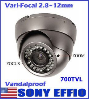   Effio Varifocal Outdoor 36IR Night Vision 700 TVL Security Camera CCTV