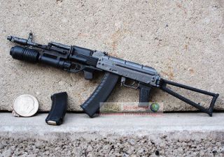 RUSSIAN AK 74 M 16 Scale Action Figure GUN RIFLE + GP 30 GRENADE 
