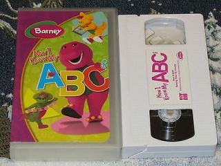 BARNEY ~NOW I KNOW MY ABCS~ VHS VIDEO TAPE RARE BABY BOP BJ FREE U.S 