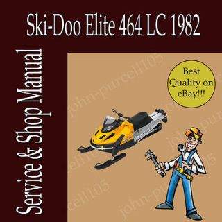 Ski Doo Elite 464 LC 1982! Snowmobile Service & Shop Manual+DIY Guide!