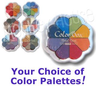 PETAL POINT ColorBox FLUID CHALK stamp pad 8 color ink set removeable 