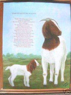 boer goat print from original oil painting with prayer1 time